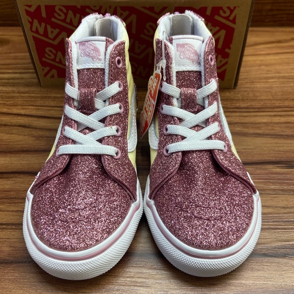 🆕 Vans Sk8-Hi Zip glitter girls sneakers - Picture 12 of 14
